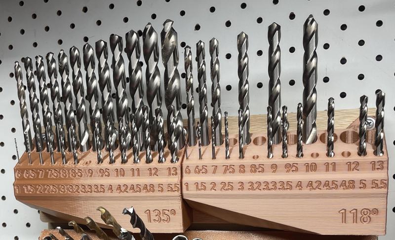 Drill bit holder for metric bits.