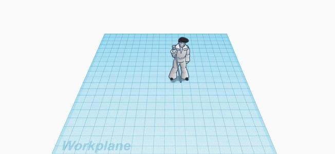 tiny action figure man singing action figure for desk