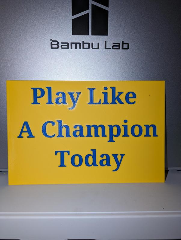 Play Like A Champion Today