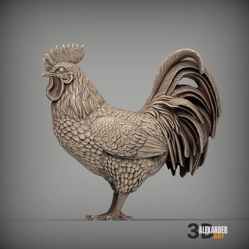 Rooster 3D print model