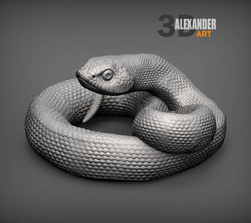 Hognose snakes 3D print model