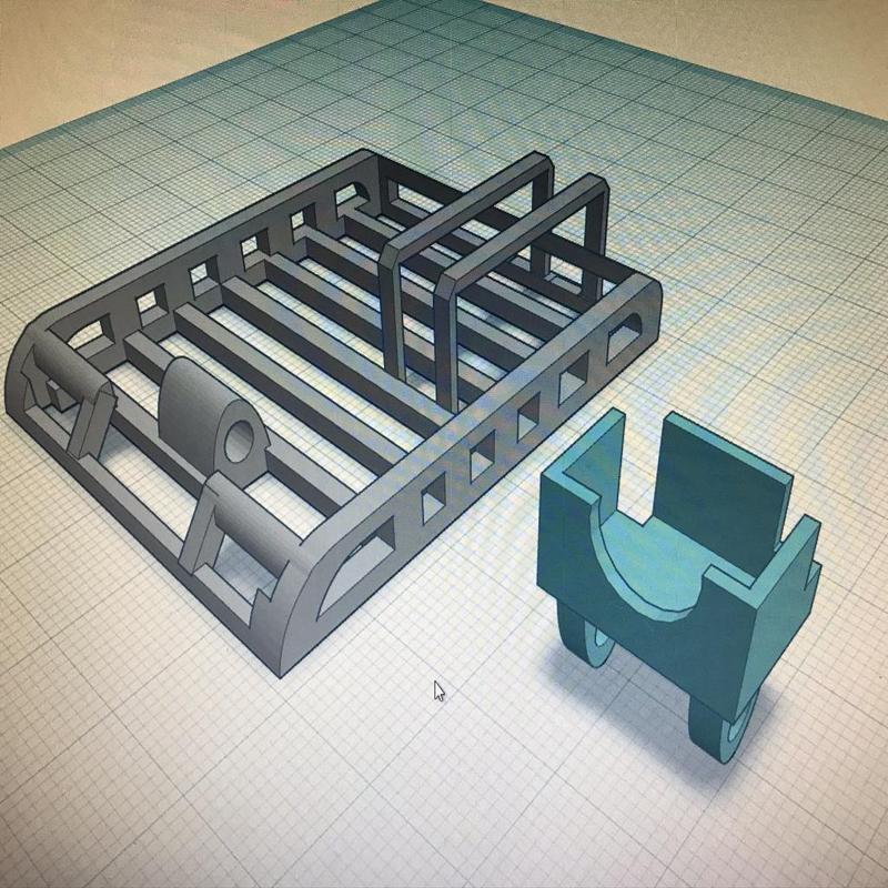 camera mount and battery housing roof rack