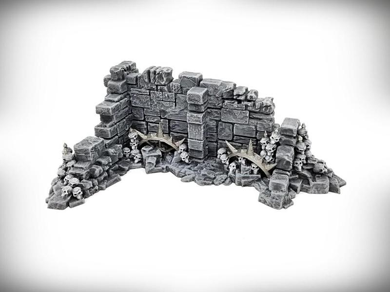 Basic Corner Wall A: Ancient Ruins GRIMDARK Terrain Set