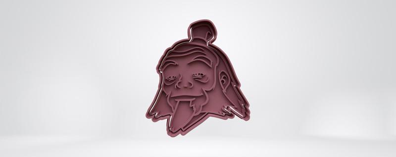 Uncle Iroh cookie cutter from Avatar: Legend of Aang