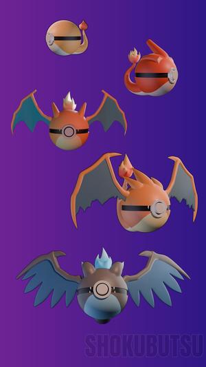 charmander Full Evolution Line - Pokeball