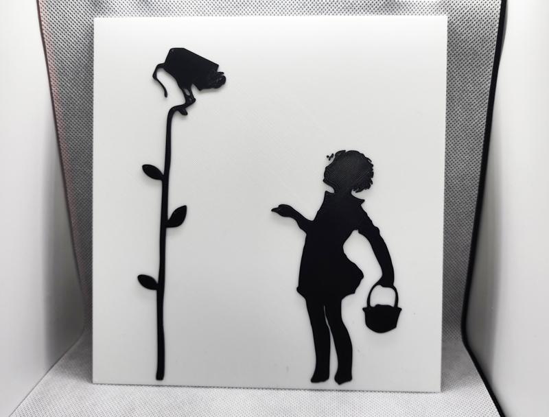 Banksy's Flower Girl - 2 Color w/filament change (1 at a time)