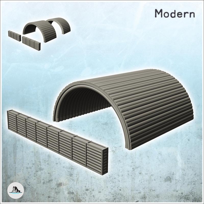 Set of accessories for modern military airbase with low walls (6) - Cold Era Modern Warfare Conflict World War 3 RPG  Post-apo