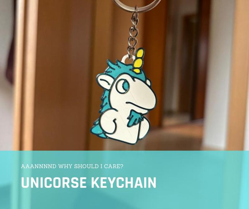 Unicorse Unicorn from Bluey - keychain