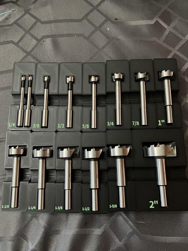 Gridfinity Forstner Bit holders Porter-Cable (Imperial)