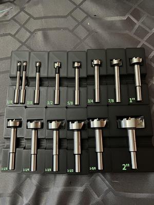 Gridfinity Forstner Bit holders Porter-Cable (Imperial)