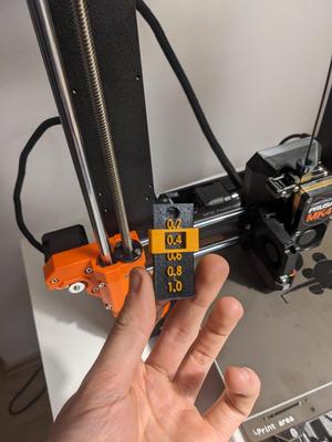 Simple nozzle size indicator - modified for easier printing