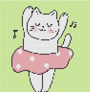 Dancing Cat Pixel Puzzle