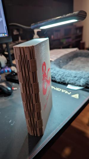 D&D Tracker Book with flexible hinge and custom inserts
