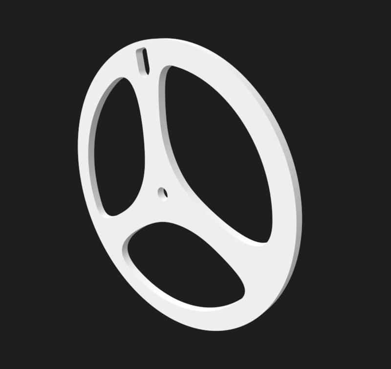 PETERHOF 3 SPOKE WHEEL - BRELOK KEY CHAIN RING KEYRING KEYCHAIN