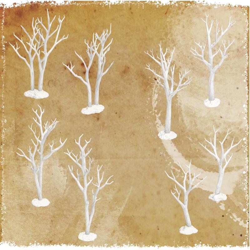 Realistic dead tree pack 4pcs