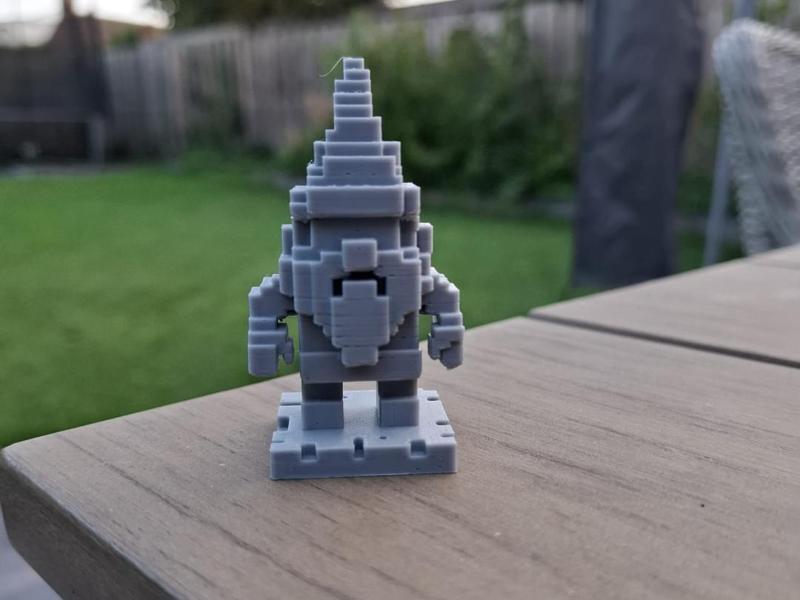 Pixel Block Gnome – Voxel-Style Miniature