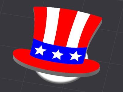 Uncle sam Croc Charm