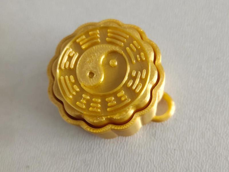 Mid-Autumn Festival Fidget Push Button Mooncake - Tai Chi Diagram, Added Hanging Buckle - fidget