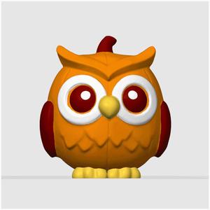Halloween Pumpkin Tiny Owl 
