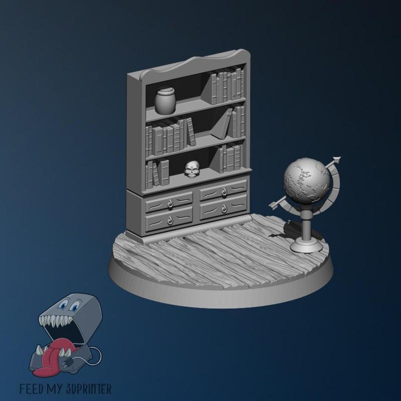 50 mm wizard's library base