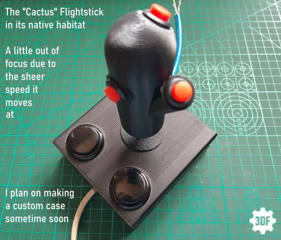 Digital 3-Button Arcade Flightstick to fit Sanwa type joystick stem