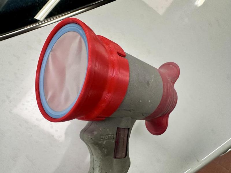 Adapter end cap for the sieve of the SATA-DryJet