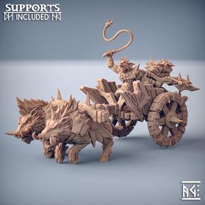 Blackrazor Chariot & Troops - Blackrazor Hobgoblin Terrain Piece