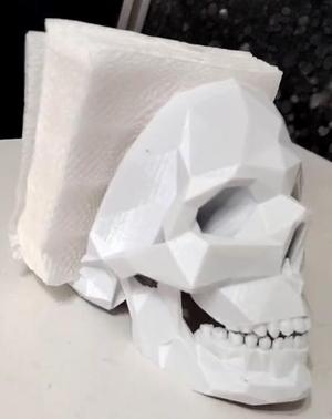 Low Poly Skull Napkin Holder
