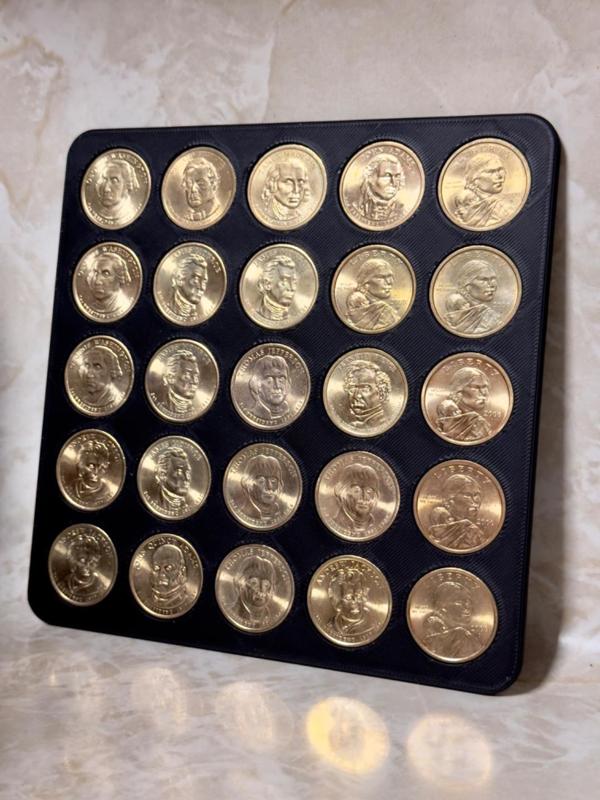 Coin Cache: 5x5 Dollar Organizer Tray