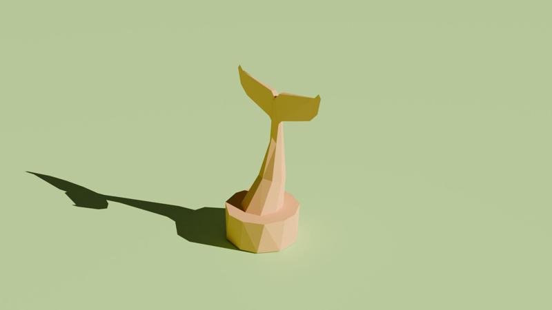 Low Poly Whale Tail