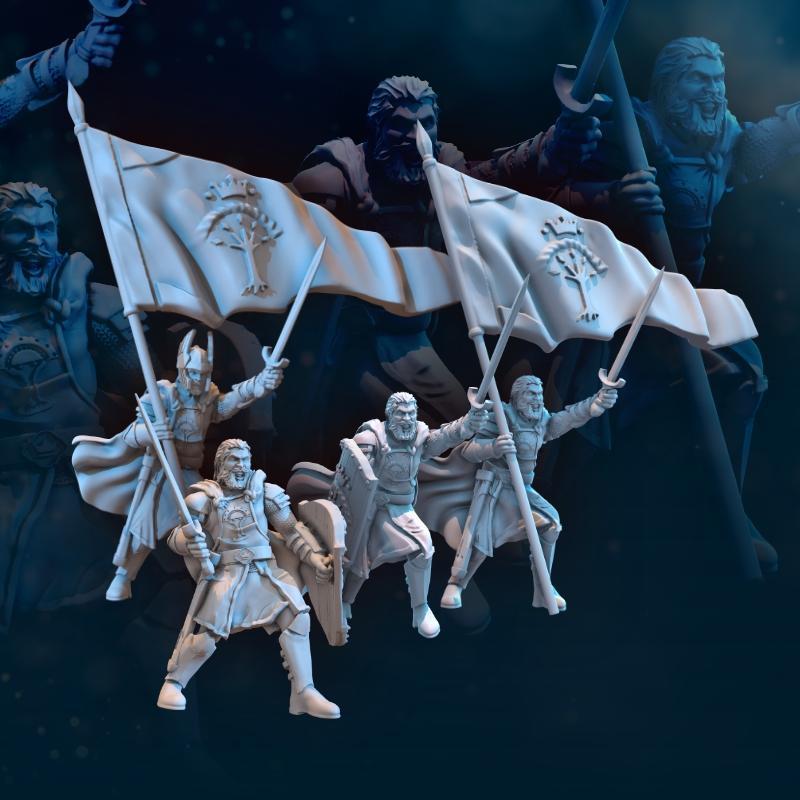 4x High Human Commander | High Humans | Davale Games | Fantasy