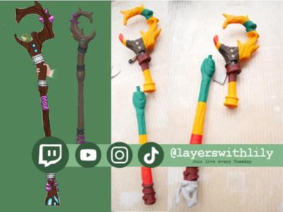 Druid/Mage Staff Cosplay Prop (Lights Up)