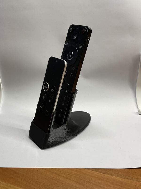 TV remote stand for sunrise (CH) and AppleTV remote controls