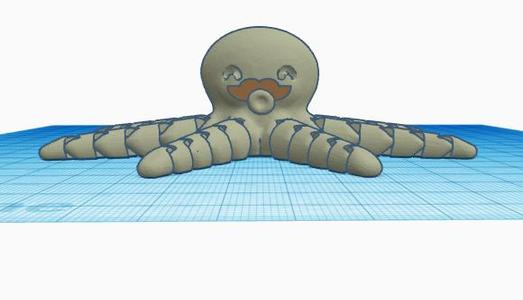 octopus with moustache