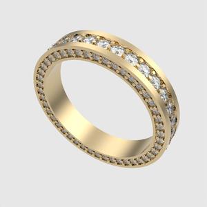 Dazzling Triple Row Eternity Band 3D print