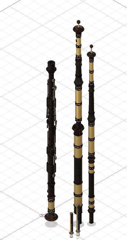 Northumbrian Smallpipes, Drones in A