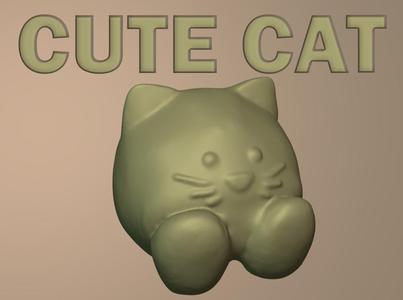 Cute baby cat sculpture