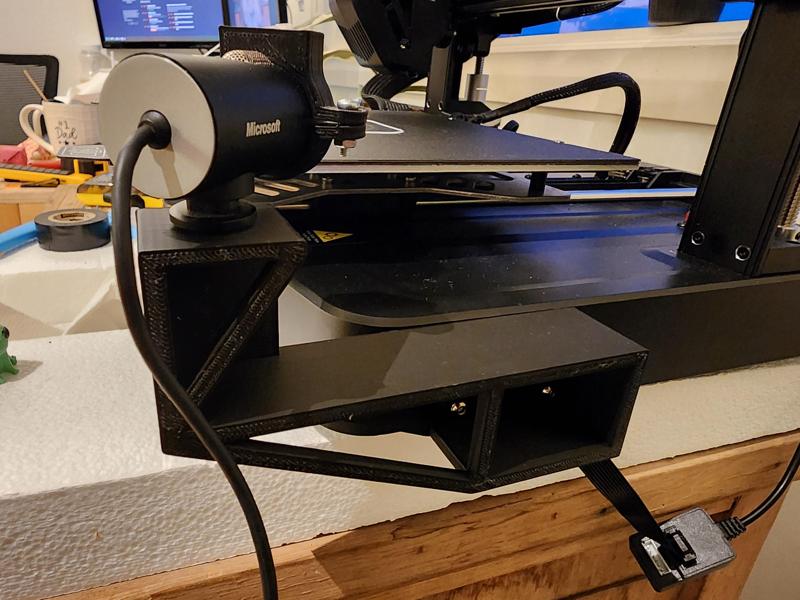 Webcam Arm and Mount for Ender 3 v3 and Microsoft Lifecam