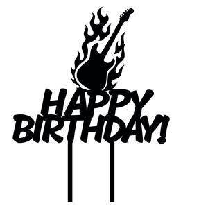 3 x Topper cake GUITAR GUITARRISTA GUITARRA ELECTRICA