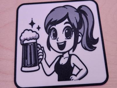 Coaster - Beer Girl