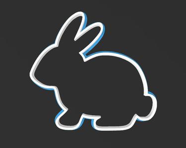 rabbit silhouette, Cookie Cutter