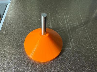 Router base centering cone for 1/4"