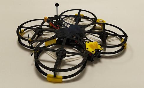 Flyroun 5" caged FPV frame TPU parts.