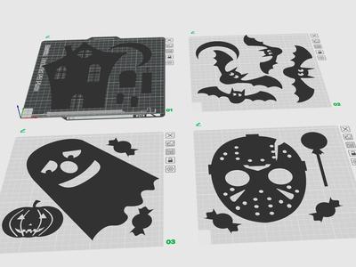 Halloween Bleach Dye Stencils