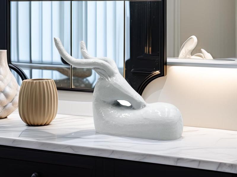 Abstract Goat Sculpture