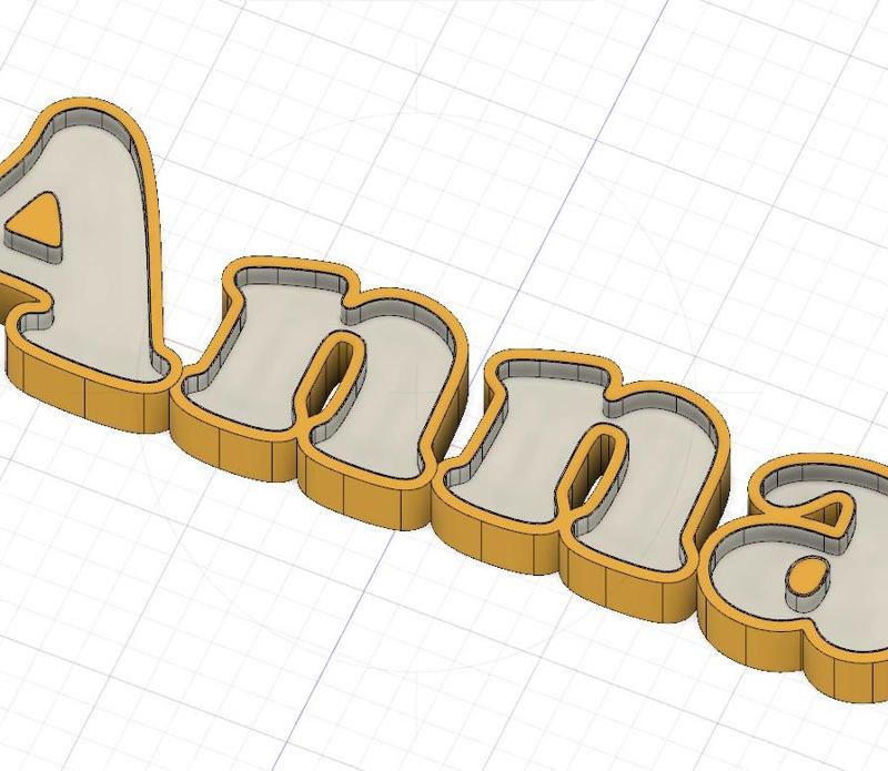 Lampada con nome Anna