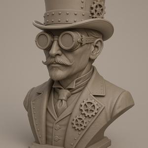 Steampunk Bust of a Gentleman