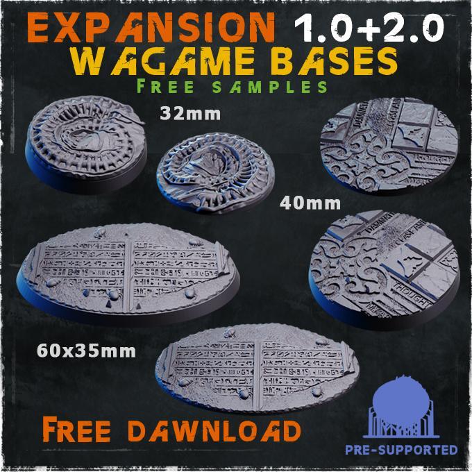 Wargame bases Expansion 1.0 + 2.0 (Free Samples)
