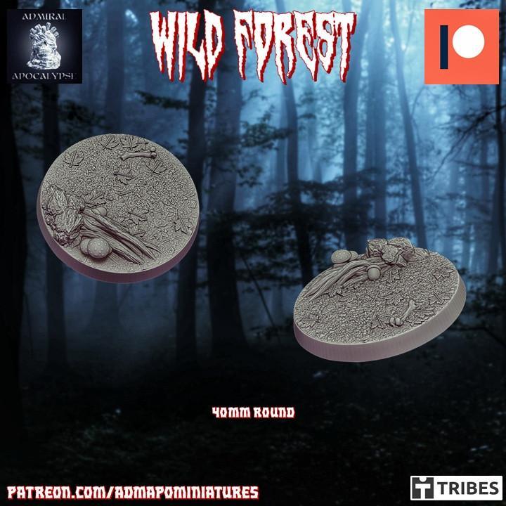 Wild Forest Set 40mm base n.3 (Pre-supported)
