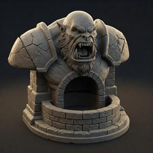 💀 MURKJAW OGRE ROLLER DICE TOWER STL 3D PRINT DND RPG 🕯️